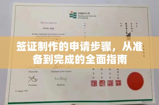 涡阳签证制作的申请步骤，从准备到完成的全面指南